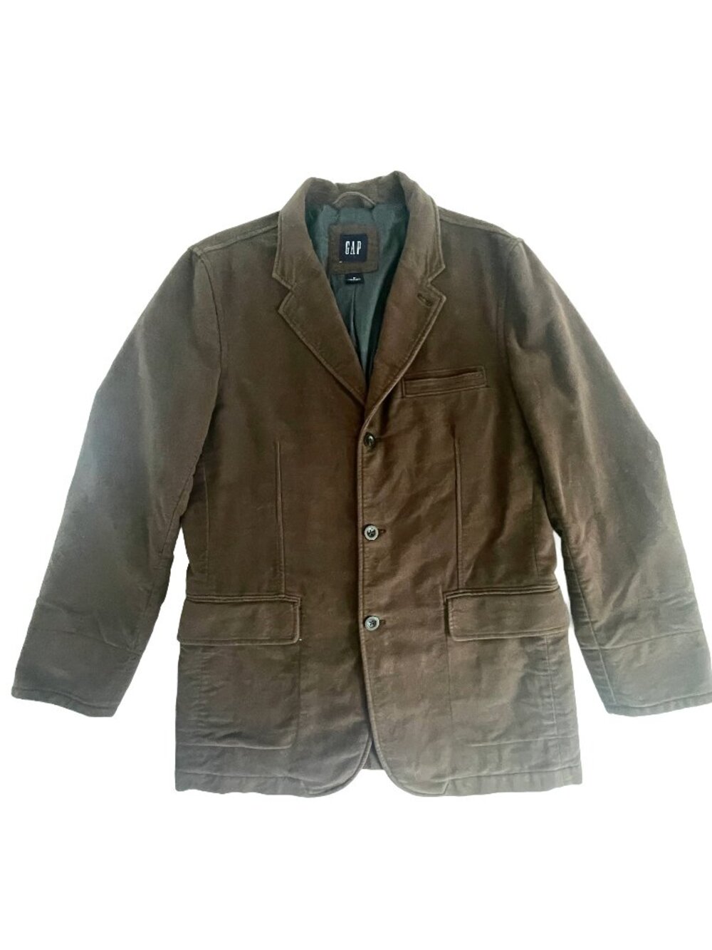 Gap Men's M Brown Brushed Cotton Chore Blazer Jacket Medium